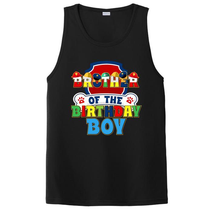 Brother Of The Birthday Boy Dog Paw Family Matching PosiCharge Competitor Tank