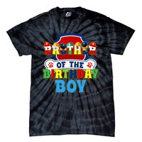 Brother Of The Birthday Boy Dog Paw Family Matching Tie-Dye T-Shirt