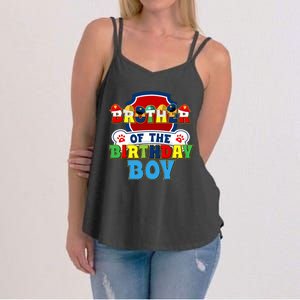 Brother Of The Birthday Boy Dog Paw Family Matching Women's Strappy Tank