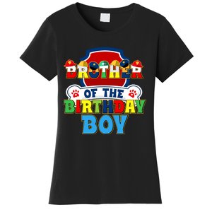 Brother Of The Birthday Boy Dog Paw Family Matching Women's T-Shirt