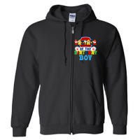 Brother Of The Birthday Boy Dog Paw Family Matching Full Zip Hoodie