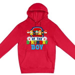 Brother Of The Birthday Boy Dog Paw Family Matching Premium Pullover Hoodie