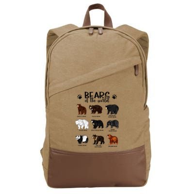 Bears Of The World Bears Cotton Canvas Backpack