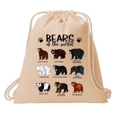 Bears Of The World Bears Drawstring Bag