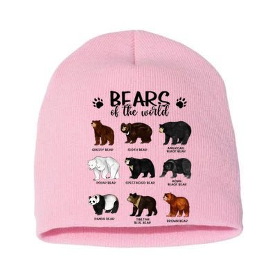 Bears Of The World Bears Short Acrylic Beanie