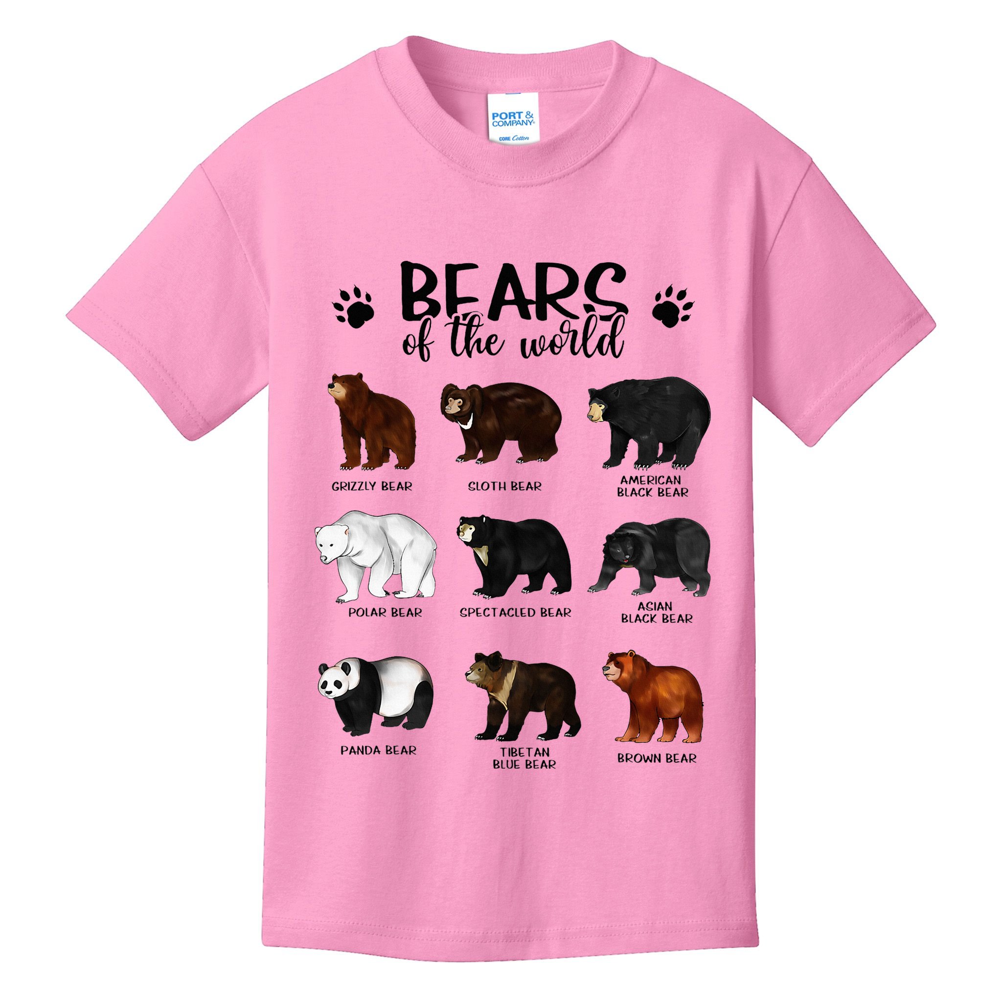 Bears Of The World Bears Kids T-Shirt