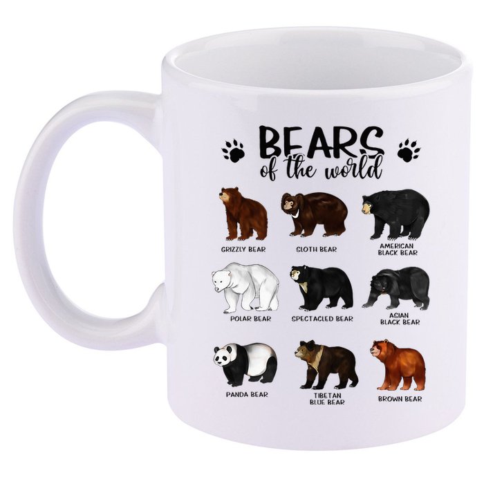 Bears Of The World Bears 11oz C Handle Ceramic Mug