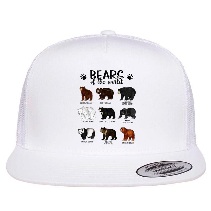 Bears Of The World Bears Flat Bill Trucker Hat