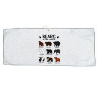 Bears Of The World Bears Large Microfiber Waffle Golf Towel