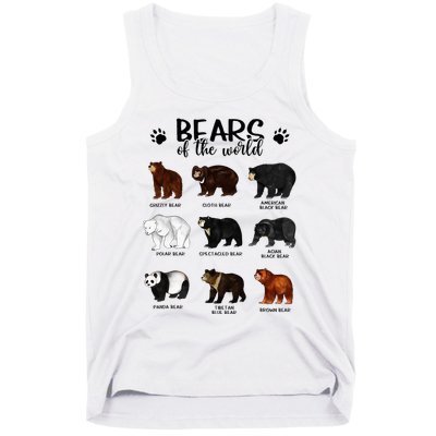Bears Of The World Bears Tank Top