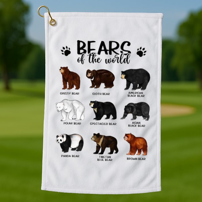 Bears Of The World Bears Golf Towel