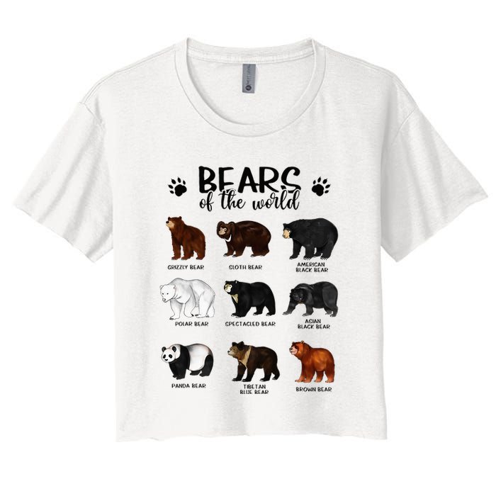 Bears Of The World Bears Women's Crop Top Tee