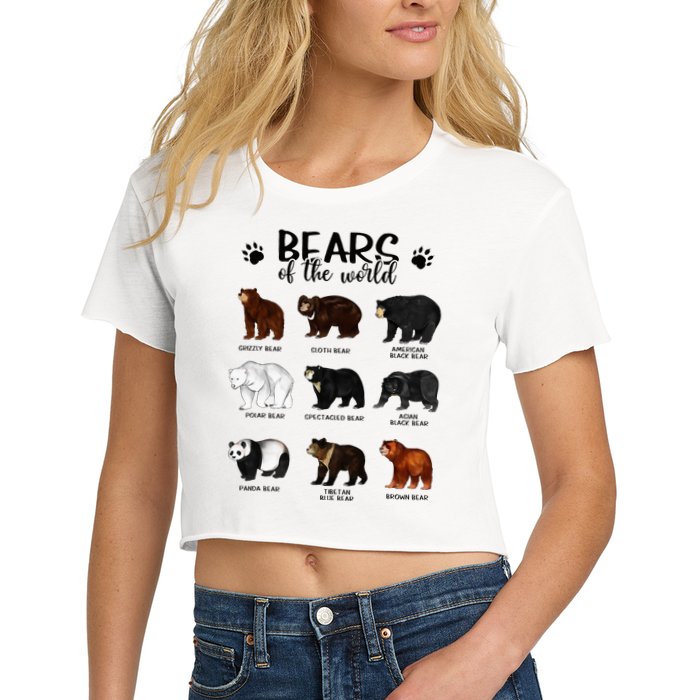 Bears Of The World Bears Women's Crop Top Tee