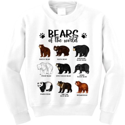 Bears Of The World Bears Kids Sweatshirt