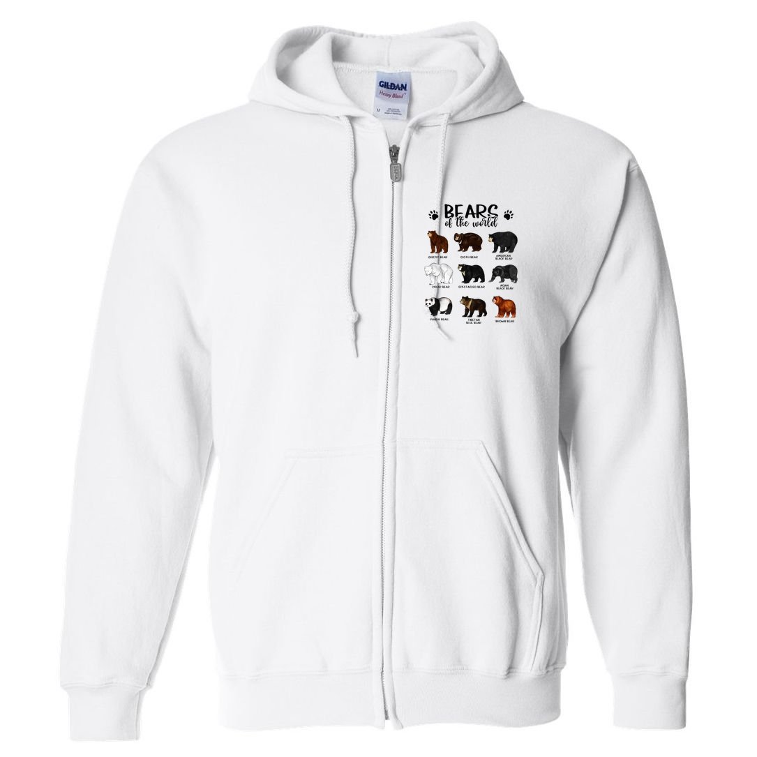 Bears Of The World Bears Full Zip Hoodie