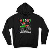 Boy Onster Truck Merry Christmas Santa Hat Tall Hoodie