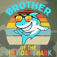 Brother of the Shark Birthday Matching Family Legacy Tie Dye Trucker Hat