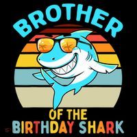 Brother of the Shark Birthday Matching Family Flexfit Unipanel Trucker Cap