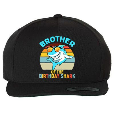 Brother of the Shark Birthday Matching Family Wool Snapback Cap