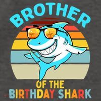 Brother of the Shark Birthday Matching Family Vector Backpack