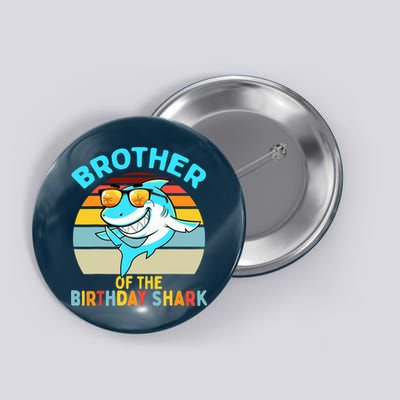 Brother of the Shark Birthday Matching Family Button