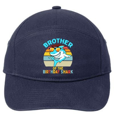 Brother of the Shark Birthday Matching Family 7-Panel Snapback Hat