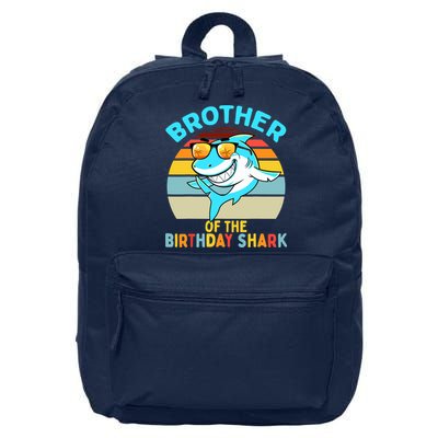 Brother of the Shark Birthday Matching Family 16 in Basic Backpack