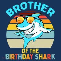 Brother of the Shark Birthday Matching Family 16 in Basic Backpack
