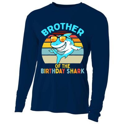 Brother of the Shark Birthday Matching Family Cooling Performance Long Sleeve Crew