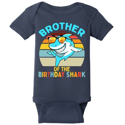 Brother of the Shark Birthday Matching Family Baby Bodysuit