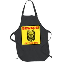 Beware Of The Dog Yellow Sign Apron