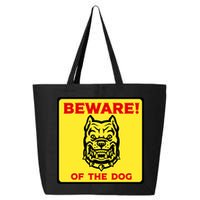 Beware Of The Dog Yellow Sign 25L Jumbo Tote