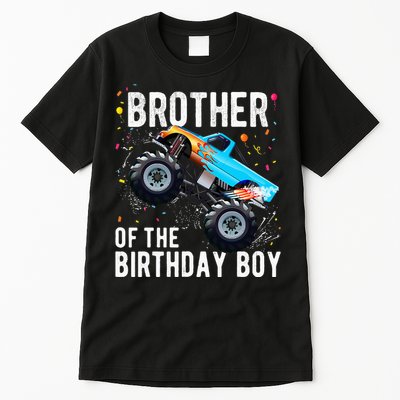 Brother Of The Birthday Boy Monster Truck Family Matching Tall T-Shirt