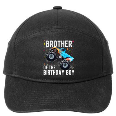 Brother Of The Birthday Boy Monster Truck Family Matching 7-Panel Snapback Hat