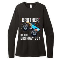 Brother Of The Birthday Boy Monster Truck Family Matching Womens CVC Long Sleeve Shirt