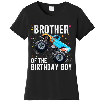 Brother Of The Birthday Boy Monster Truck Family Matching Women's T-Shirt