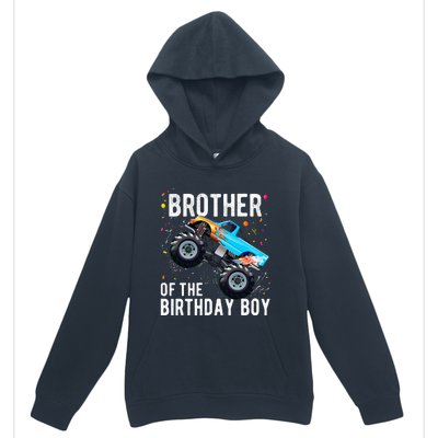 Brother Of The Birthday Boy Monster Truck Family Matching Urban Pullover Hoodie