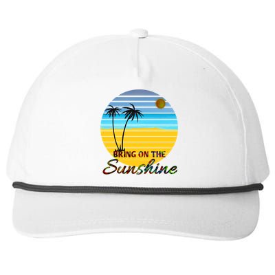 Bring On The Sunshine Beach Vacation Summer Meaningful Gift Snapback Five-Panel Rope Hat