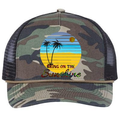 Bring On The Sunshine Beach Vacation Summer Meaningful Gift Retro Rope Trucker Hat Cap