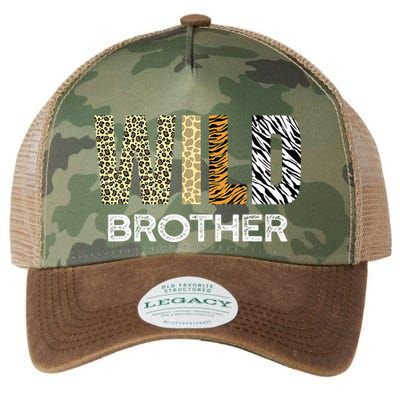 Brother Of The Wild One Zoo Birthday Safari Jungle Animal Legacy Tie Dye Trucker Hat
