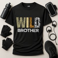 Brother Of The Wild One Zoo Birthday Safari Jungle Animal Cooling Performance Crew T-Shirt