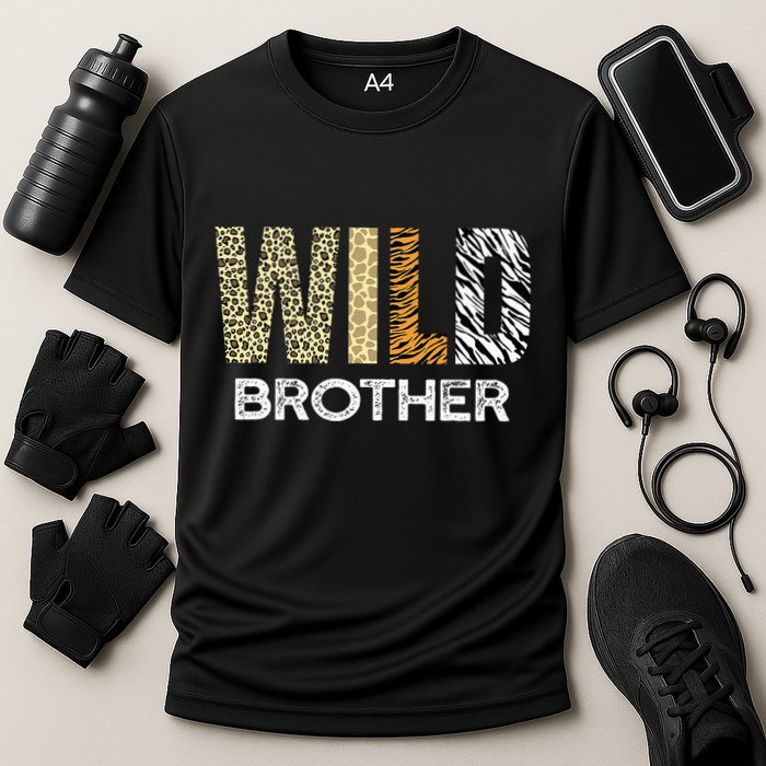 Brother Of The Wild One Zoo Birthday Safari Jungle Animal Cooling Performance Crew T-Shirt