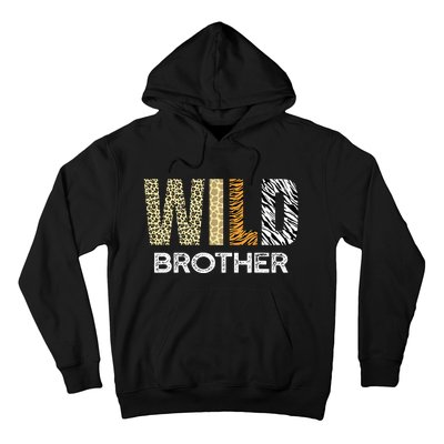 Brother Of The Wild One Zoo Birthday Safari Jungle Animal Hoodie