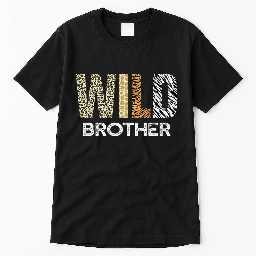 Brother Of The Wild One Zoo Birthday Safari Jungle Animal Tall T-Shirt