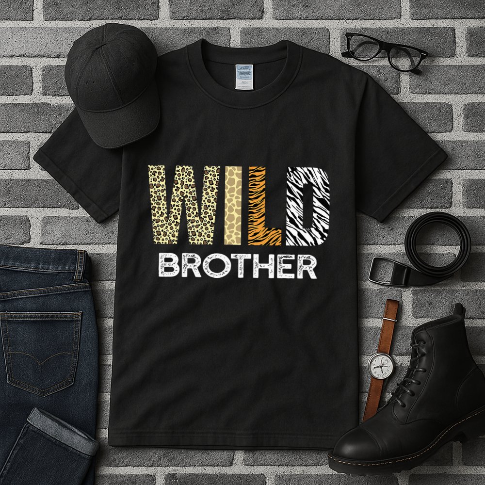 Brother Of The Wild One Zoo Birthday Safari Jungle Animal Tall T-Shirt