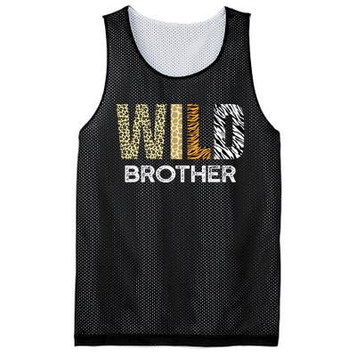 Brother Of The Wild One Zoo Birthday Safari Jungle Animal Mesh Reversible Basketball Jersey Tank