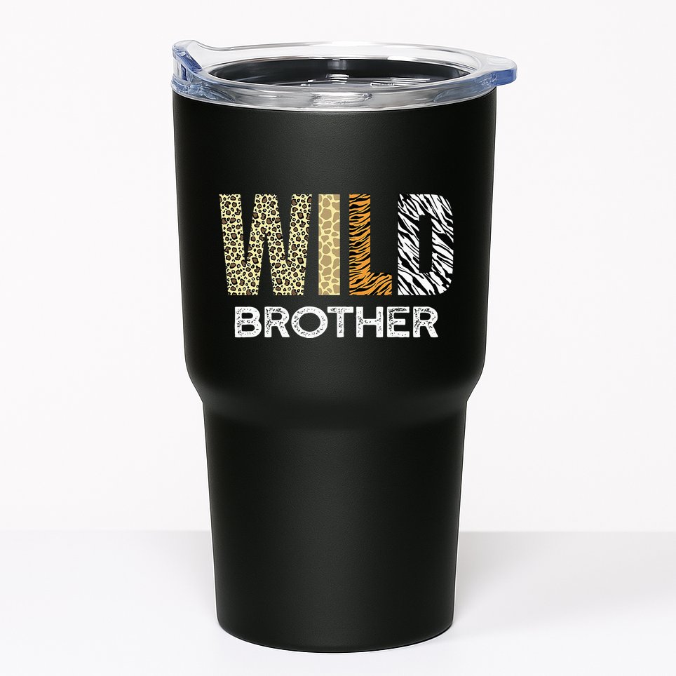 Brother Of The Wild One Zoo Birthday Safari Jungle Animal Tumbler