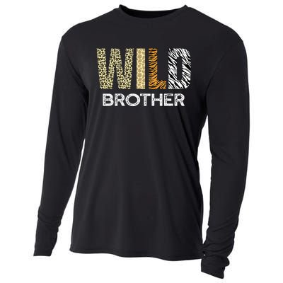 Brother Of The Wild One Zoo Birthday Safari Jungle Animal Cooling Performance Long Sleeve Crew