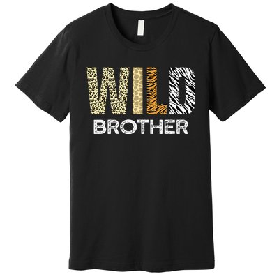 Brother Of The Wild One Zoo Birthday Safari Jungle Animal Premium T-Shirt