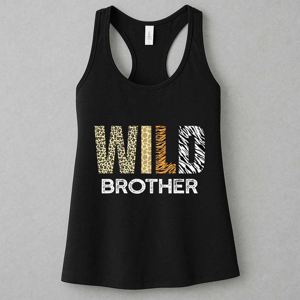 Brother Of The Wild One Zoo Birthday Safari Jungle Animal Womens Tank Top